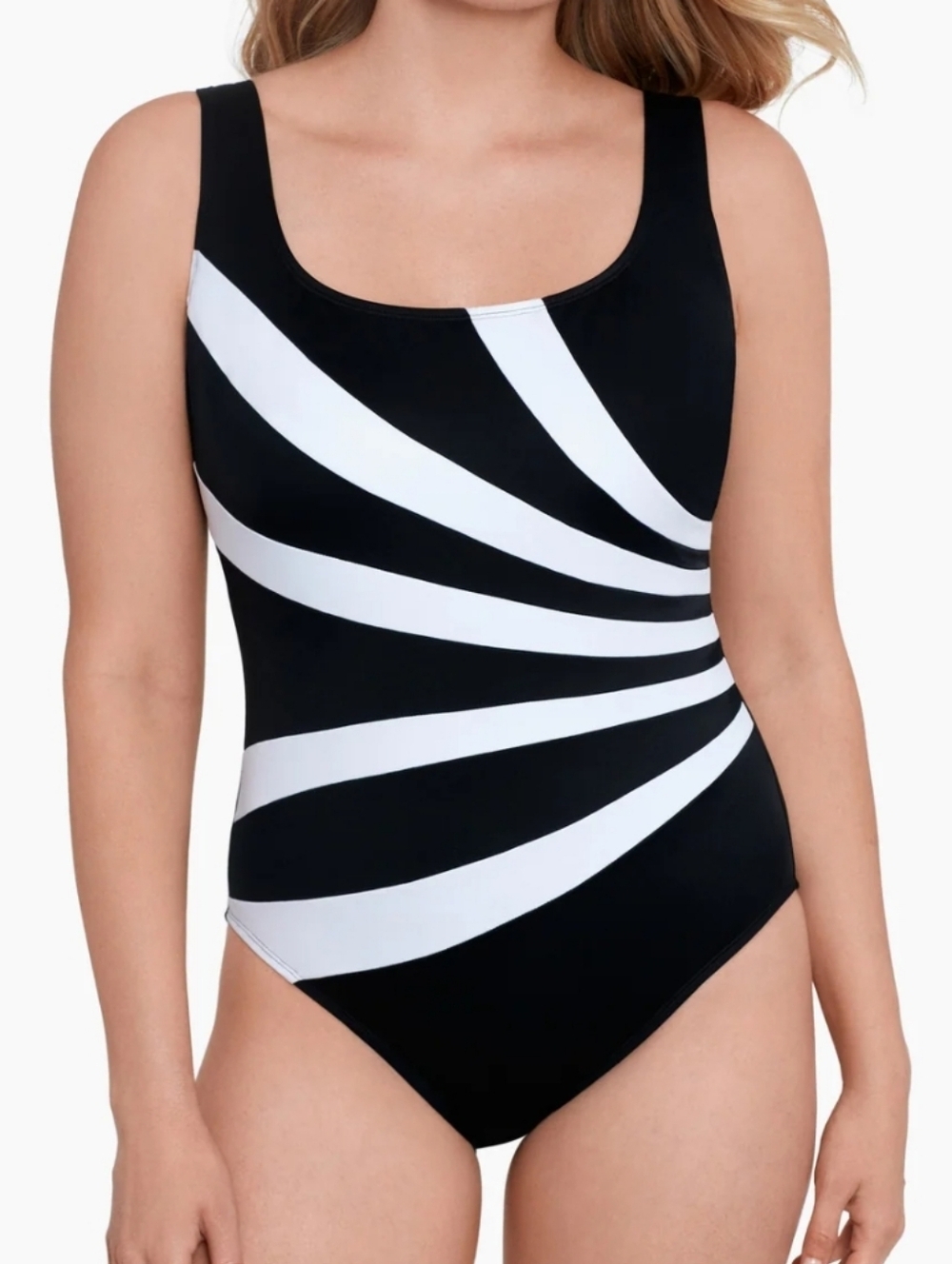 Longitude Classic Black & White Swirl One-Piece Swimsuit